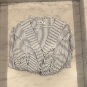 Striped Blue Pajama Set